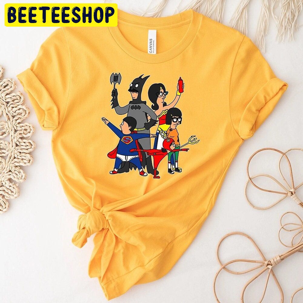 Bob’s Burgers Family Matching Super Hero Burgers Trending Unisex Shirt