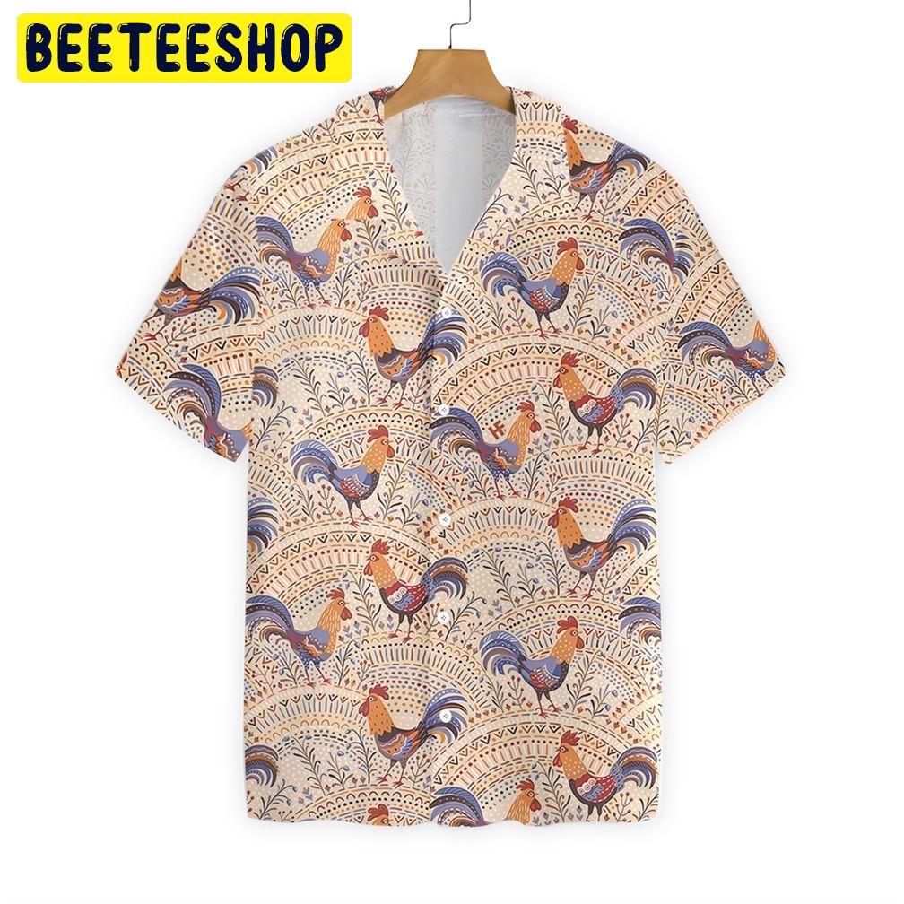 Boho Chicken Pattern Trending Hawaiian Shirt