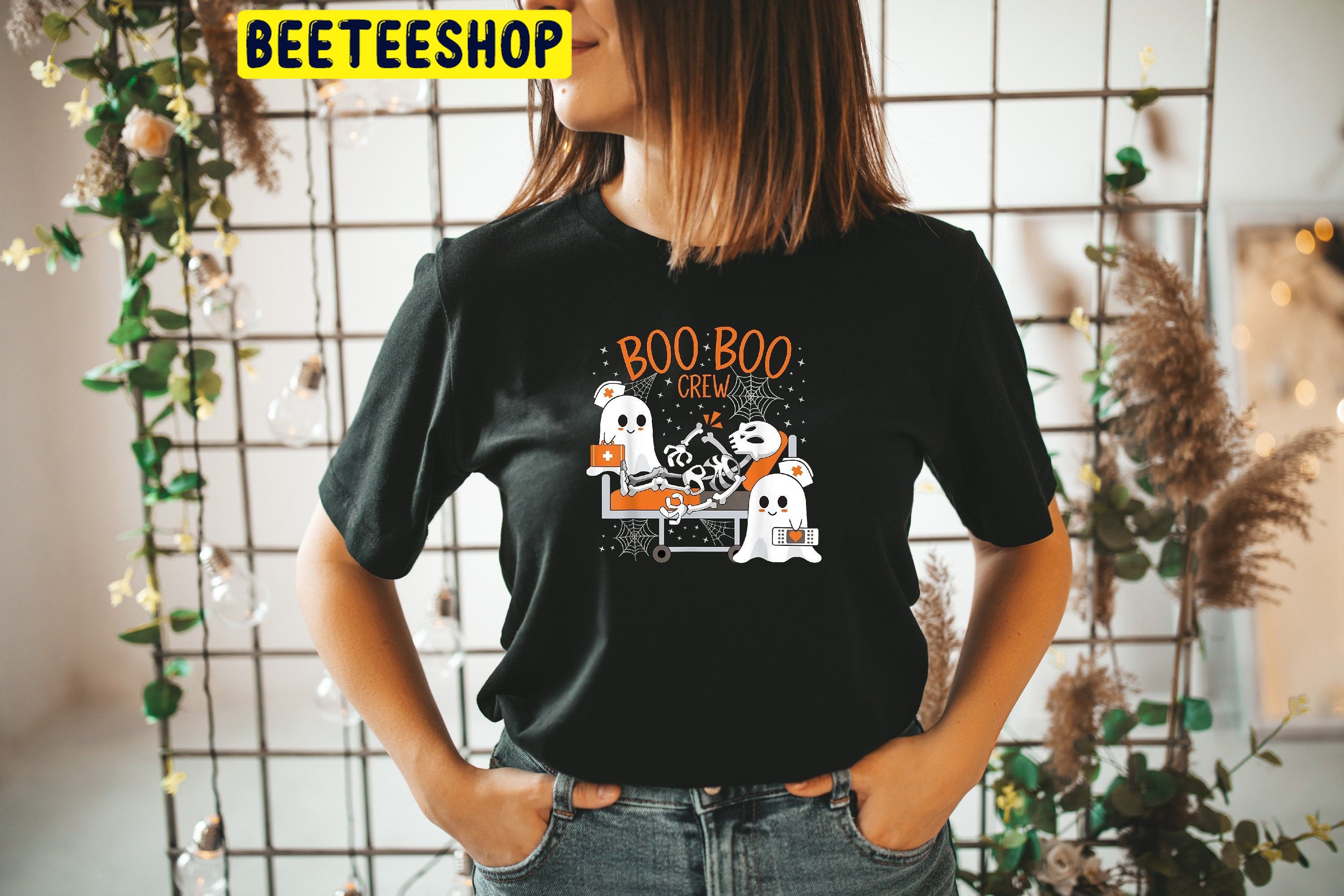 Boo Boo Crew Ghost Doctor Paramedic Emt Nurse Halloween Trending Unisex Shirt