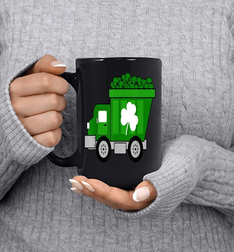 Boys Irish St Patricks Day Holiday Dump Truck Mug