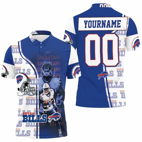 Buffalo Bills 26 Devin Singletary Afc East 2020 Personalized 3D All Over Print Polo Shirt