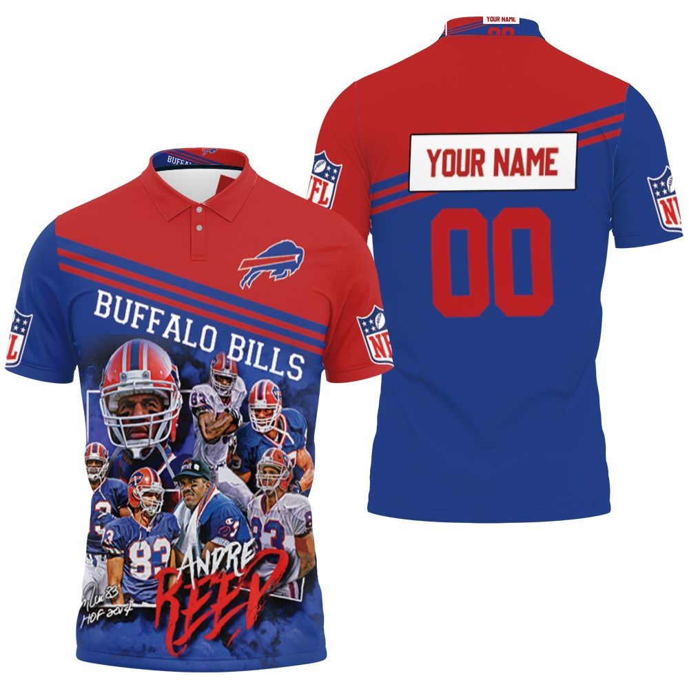 Buffalo Bills Great Players Andre Reed 83 2020 Nfl Season Personalized 3D All Over Print Polo Shirt