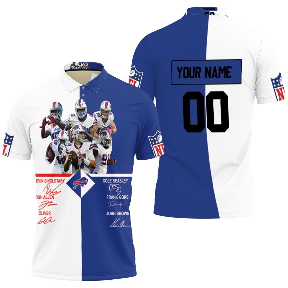 Buffalo Bills Key Players Signed Personalized 3D All Over Print Polo Shirt