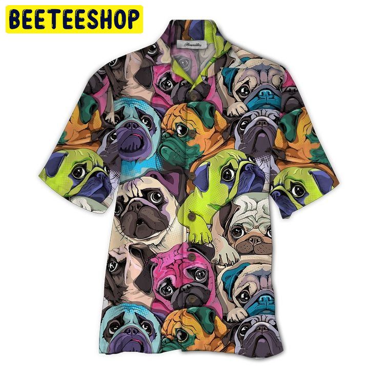 Bulldog 3D All Over Printed Trending Hawaiian Shirt