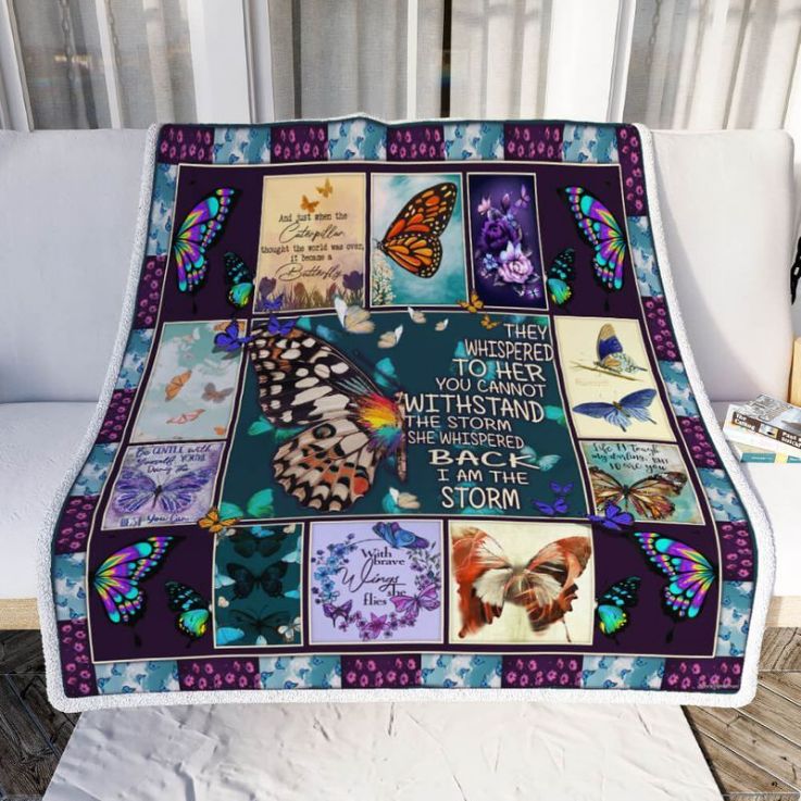 Butterfly I Am The Storm Comfy Sofa Throw Blanket