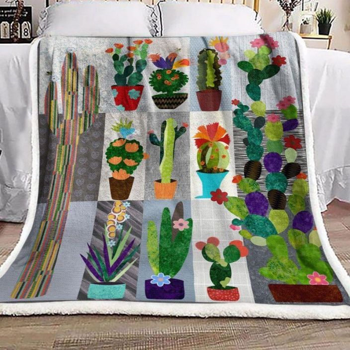 Cactus Lovers Comfy Sofa Throw Blanket