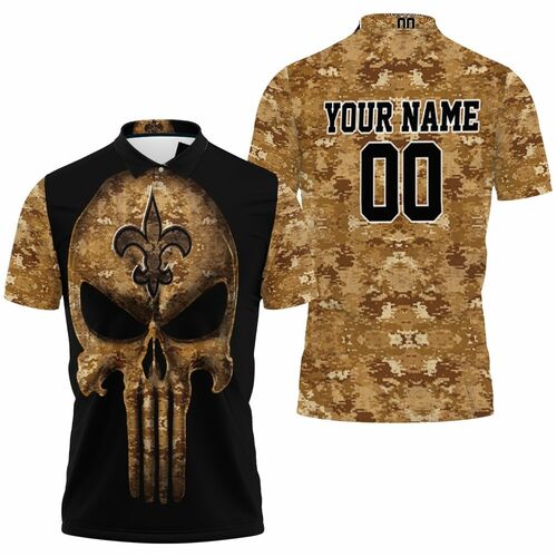 Camouflage Skull New Orleans Saints American Flag 3d Personalized 3D ...