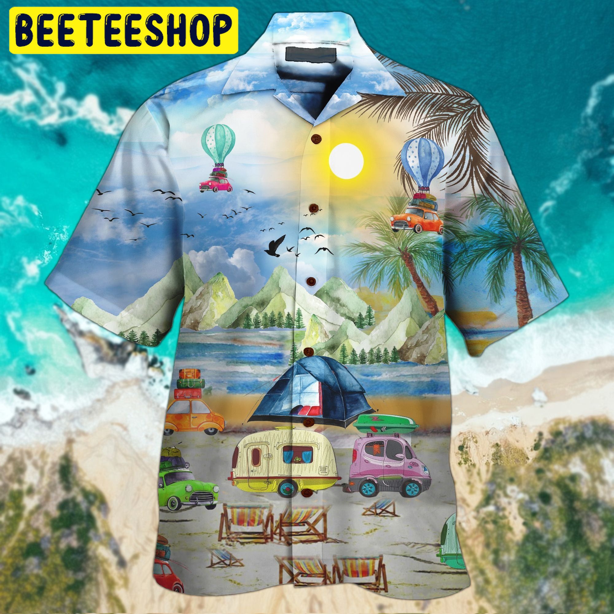 Camping Beautiful 3D All Over Printed Trending Hawaiian Shirt