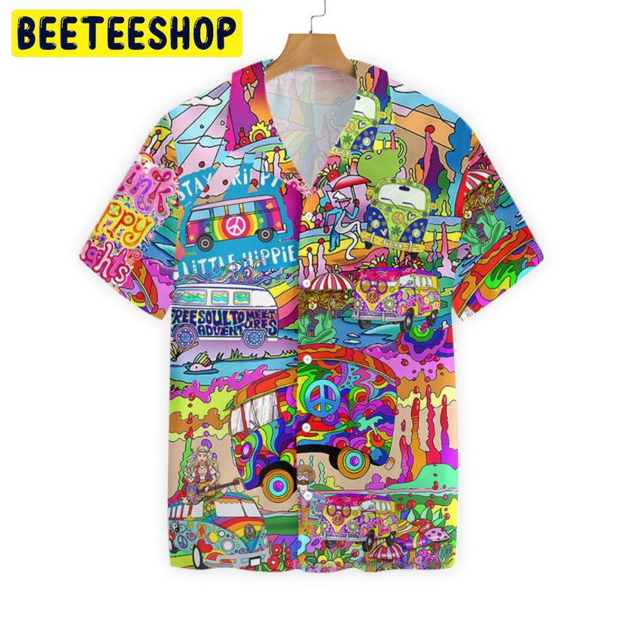 Camping Hippie Stay Trippy Trending Hawaiian Shirt