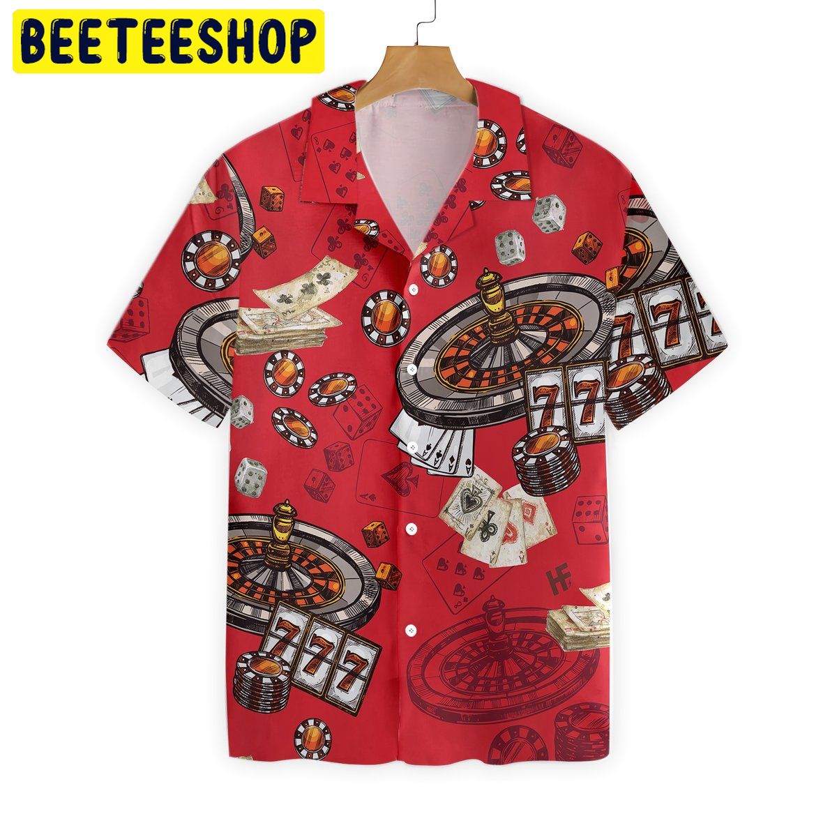 Casino Pattern Red Background Trending Hawaiian Shirt