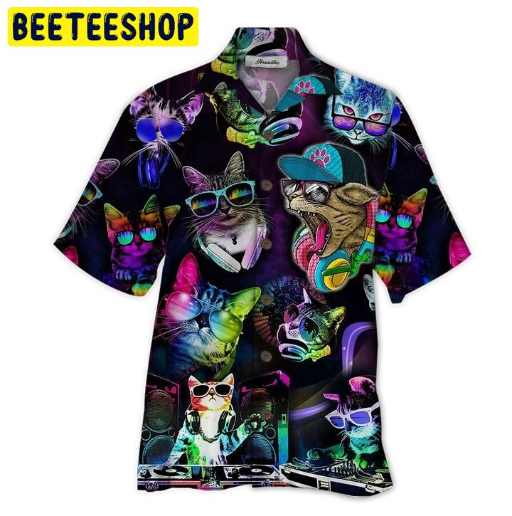 Cat DJ 3D All Over Printed Trending Hawaiian Shirt