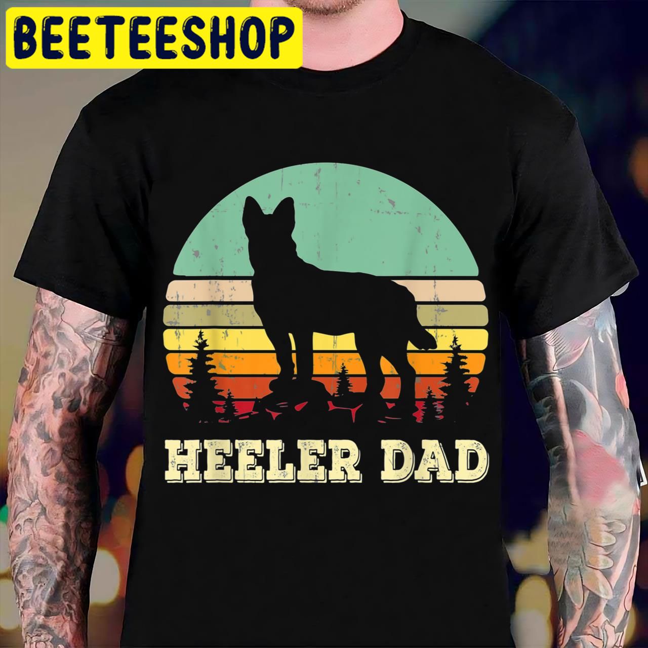 Cattle Dog Red Blue Pet Heeler Dad Cute Single Dad Halloween Trending Unisex T-Shirt