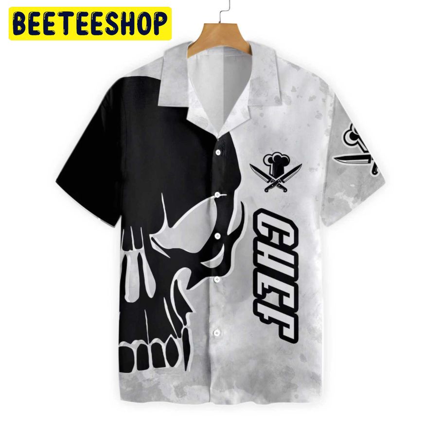 Chef & Knife Skull Trending Hawaiian Shirt