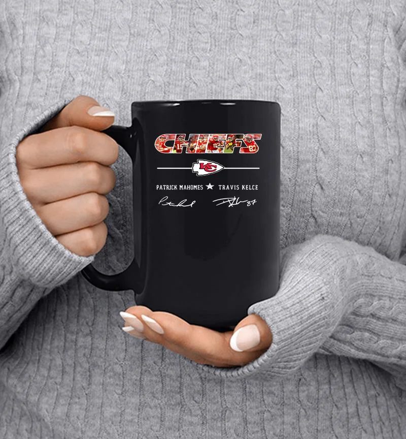 Chiefs Patrick Mahomes And Travis Kelce Signature Mug