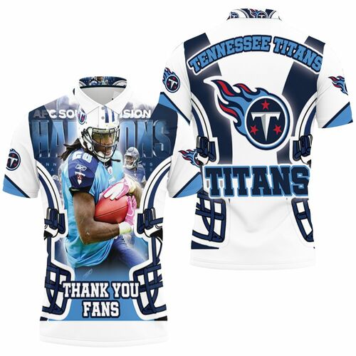 Chris Johnson #28 Tennessee Titans Afc South Division Champions Super Bowl 2021 3D All Over Print Polo Shirt