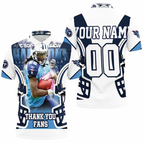 Chris Johnson 28 Tennessee Titans Afc South Division Champions Super Bowl 2021 Personalized 3D All Over Print Polo Shirt