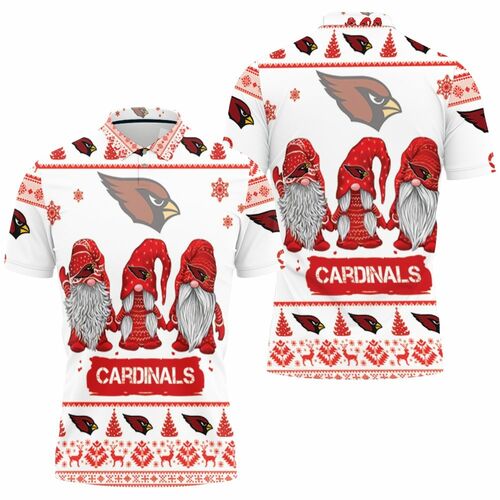 Christmas Gnomes Arizona Cardinals Ugly Sweatshirt Christmas 3d 3D All Over Print Polo Shirt