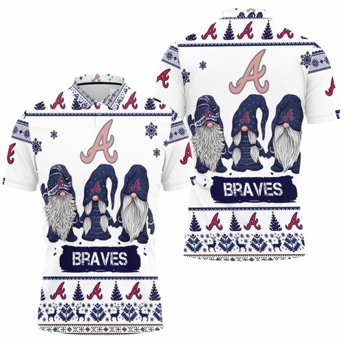 Christmas Gnomes Atlanta Braves Ugly Sweatshirt Christmas 3d 3D All Over Print Polo Shirt