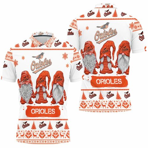 Christmas Gnomes Baltimore Orioles Ugly Sweatshirt Christmas 3d 3D All Over Print Polo Shirt