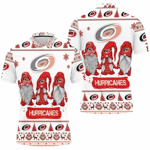 Christmas Gnomes Carolina Hurricanes Ugly Sweatshirt Christmas 3d 3D All Over Print Polo Shirt