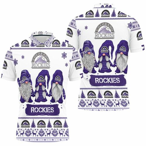 Christmas Gnomes Colorado Rockies Ugly Sweatshirt Christmas 3d 3D All Over Print Polo Shirt