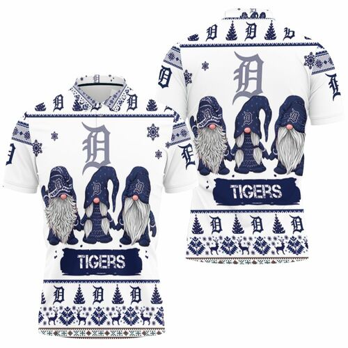 Christmas Gnomes Detroit Tigers Ugly Sweatshirt Christmas 3d 3D All Over Print Polo Shirt