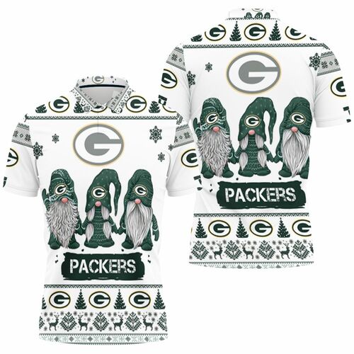 Christmas Gnomes Green Bay Packers Ugly Sweatshirt Christmas 3d 3D All Over Print Polo Shirt