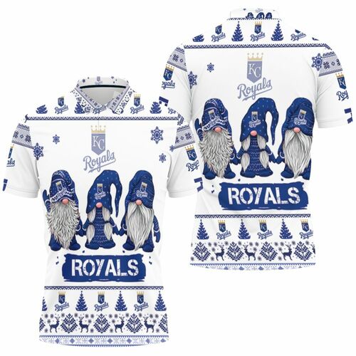 Christmas Gnomes Kansas City Royals Ugly Sweatshirt Christmas 3d 3D All Over Print Polo Shirt