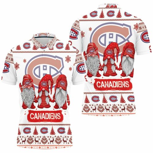 Christmas Gnomes Montreal Canadiens Ugly Sweatshirt Christmas 3d 3D All Over Print Polo Shirt