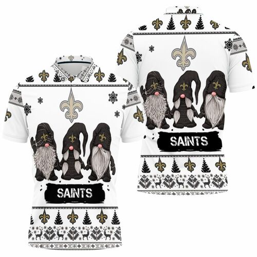 Christmas Gnomes New Orleans Saints Ugly Sweatshirt Christmas 3d 3D All Over Print Polo Shirt