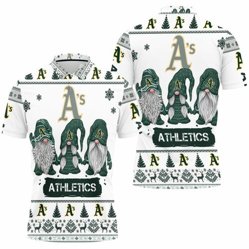 Christmas Gnomes Oakland Athletics Ugly Sweatshirt Christmas 3d 3D All Over Print Polo Shirt