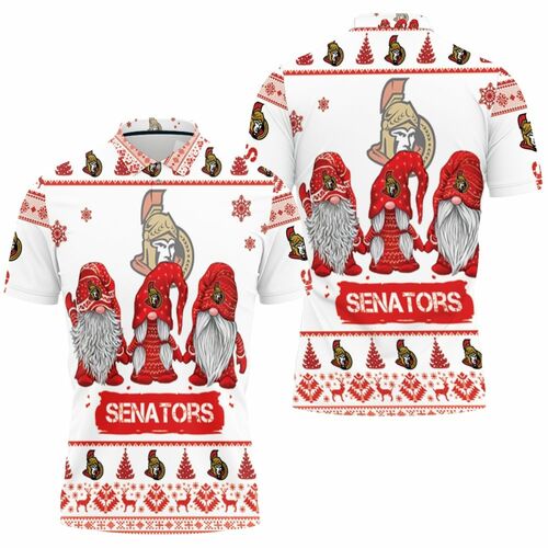 Christmas Gnomes Ottawa Senators Ugly Sweatshirt Christmas 3d 3D All Over Print Polo Shirt