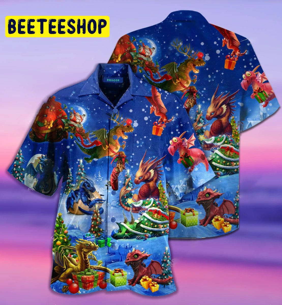 Christmas Holiday Dragon World Trending Hawaiian Shirt