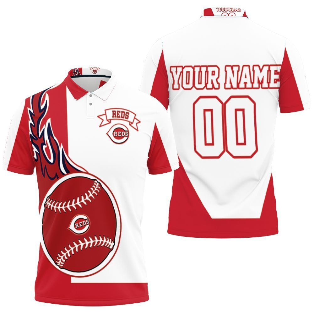 Cincinnati Reds Personalized 3D All Over Print Polo Shirt