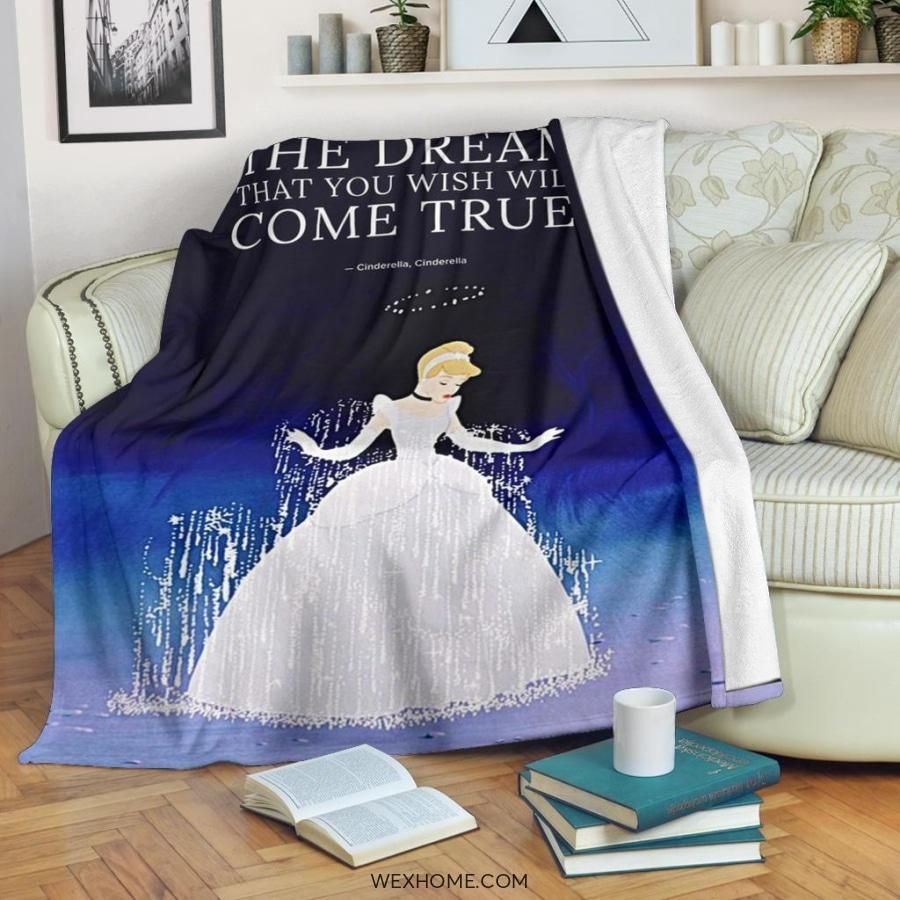 Cinderella Cartoon Disney Princess Best Seller Fleece Blanket Throw Blanket