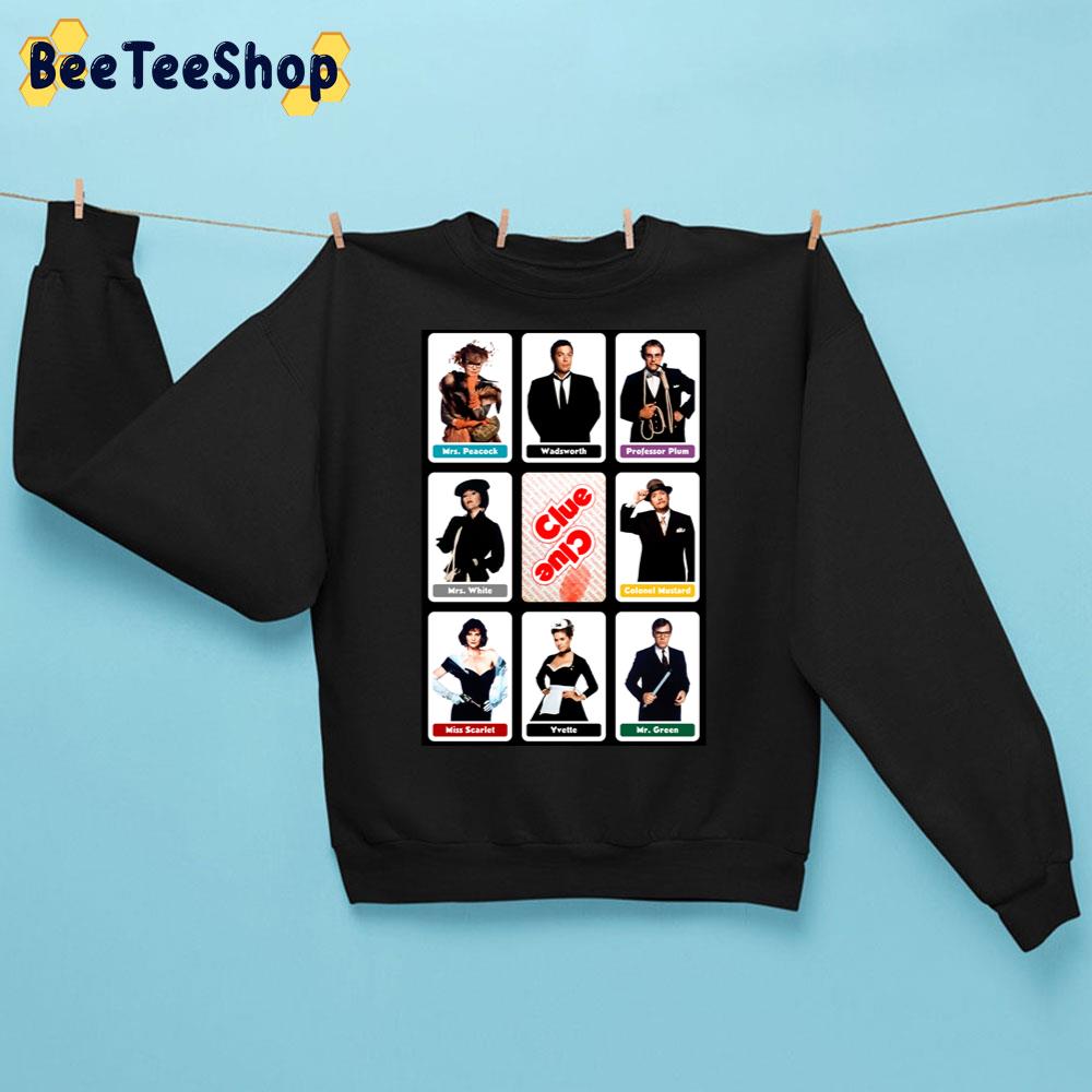 Clue 1985 Suspect Cards Halloween Trending Unisex Sweatshirt