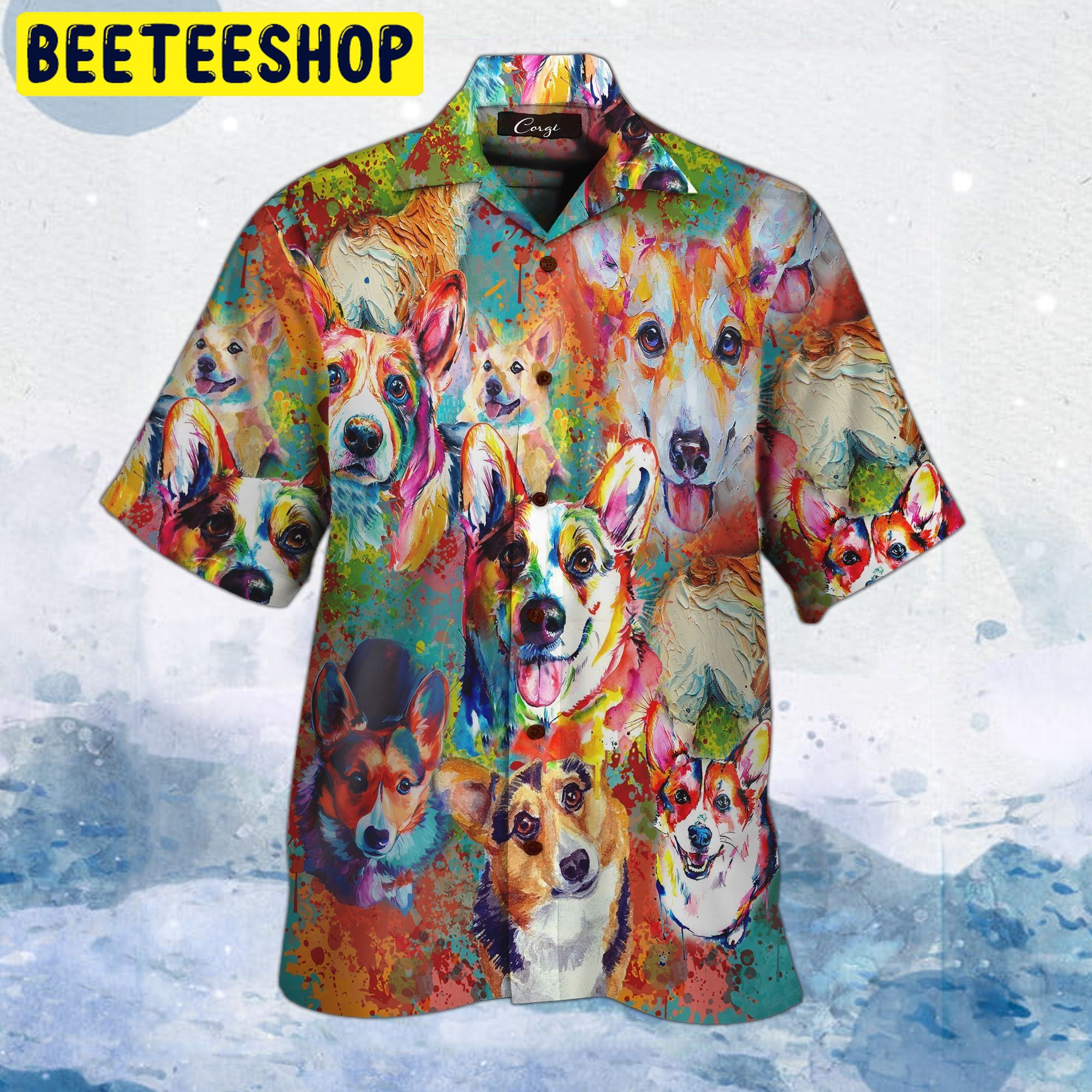 Corgi Colorfull 3D All Over Printed Trending Hawaiian Shirt