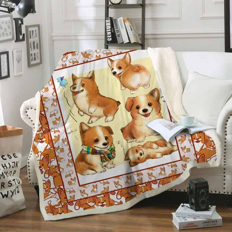 Corgi Dog Lover Comfy Sofa Throw Blanket