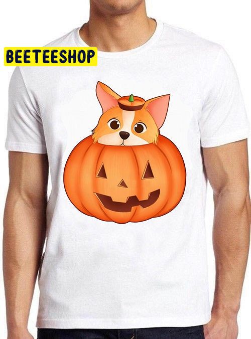 Corgi In Pumpkin Halloween Design Meme Trending Unisex Shirt