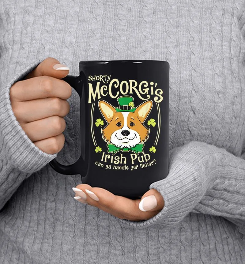 Corgi St. Patrick 039s Day Shorty Mccorgi Irish Pub Mug