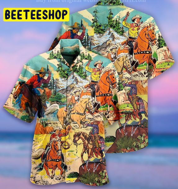 Cowboy Real Men Ride Horse Trending Hawaiian Shirt