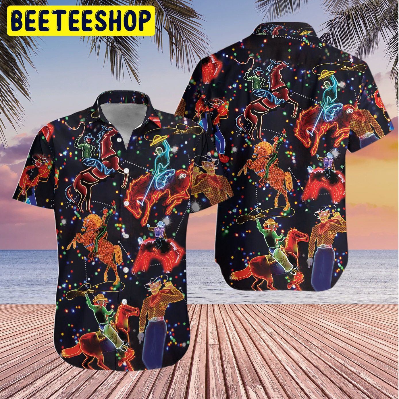 Cowboy Riding Horse Trending Hawaiian Shirt