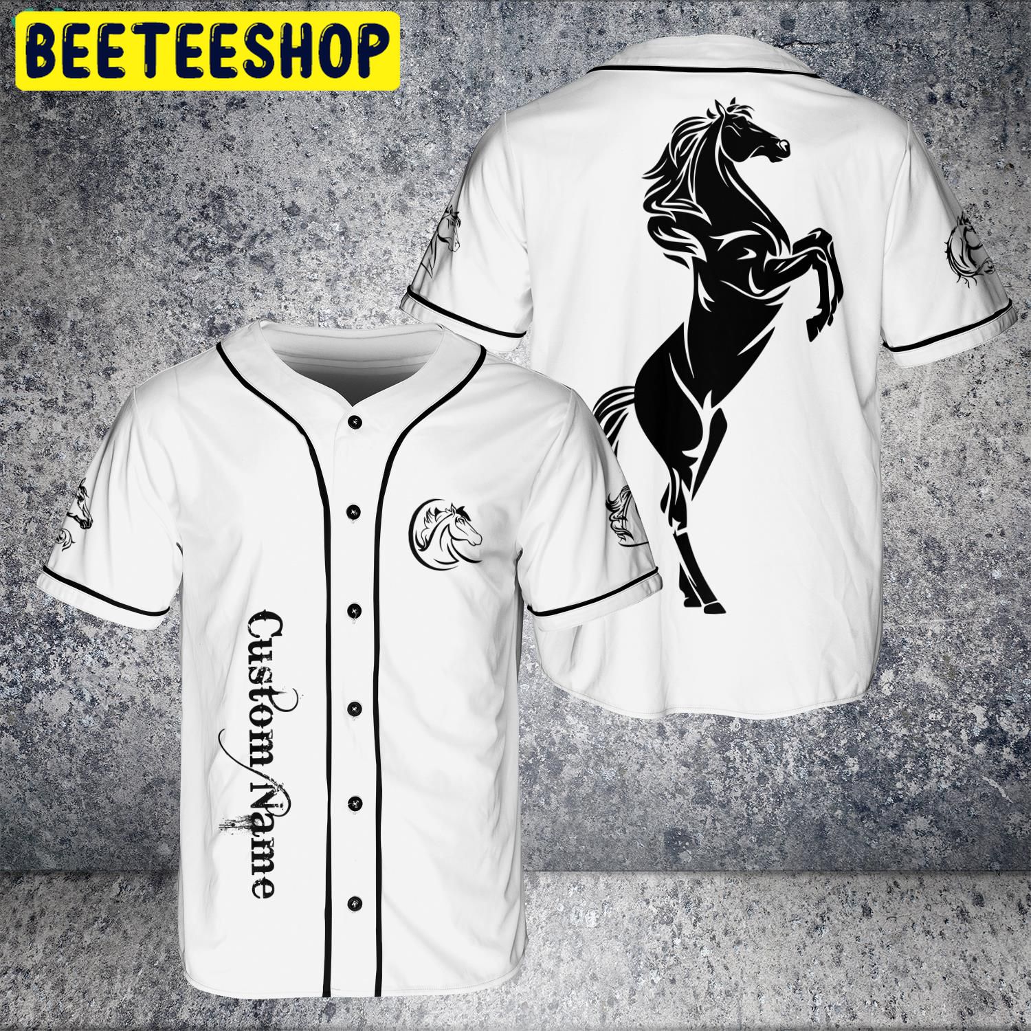 Custom Name Best Horse Animal Racing Lover Trending Jersey Baseball