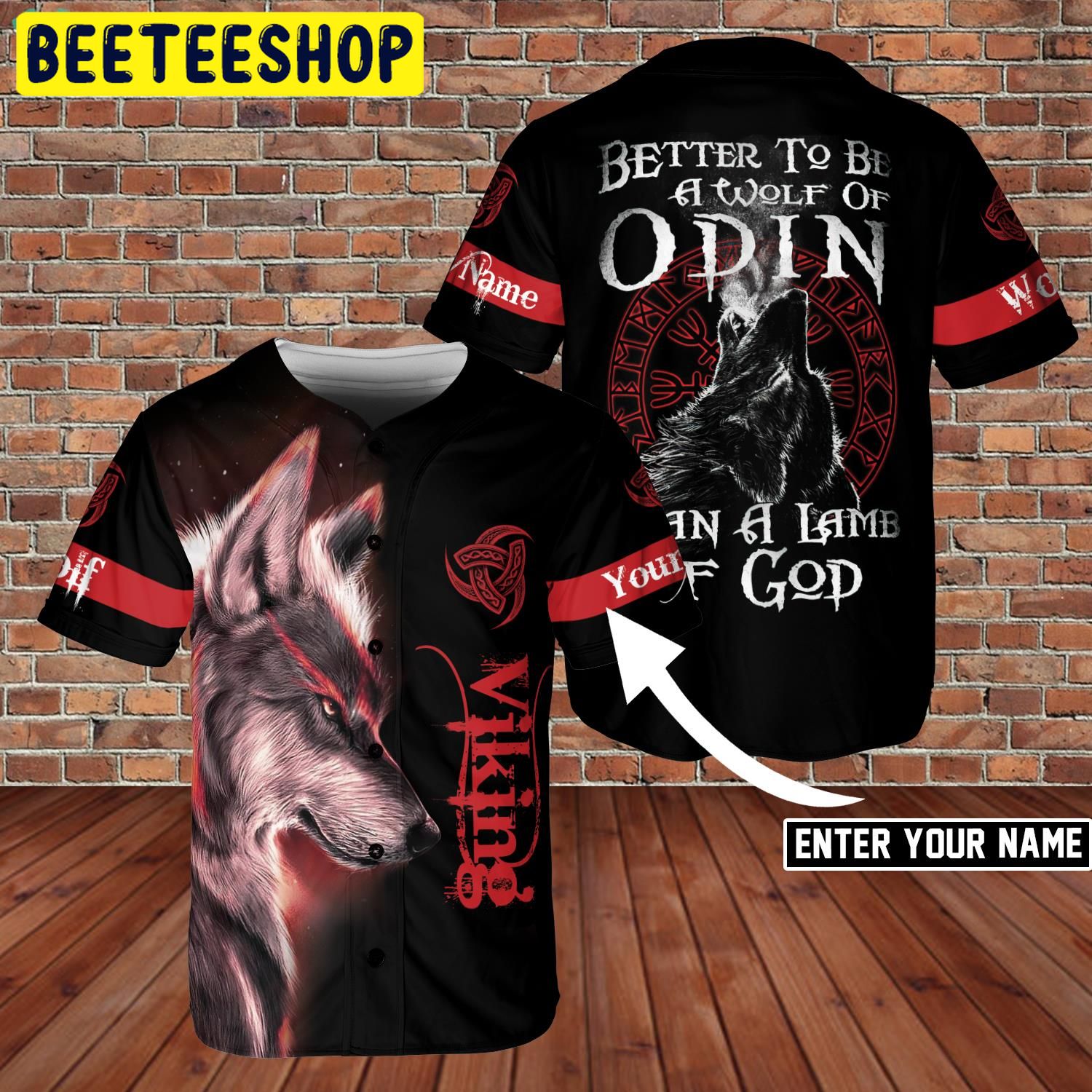 Custom Name Better To Be Wolf Of Odin Viking Trending Jersey Baseball