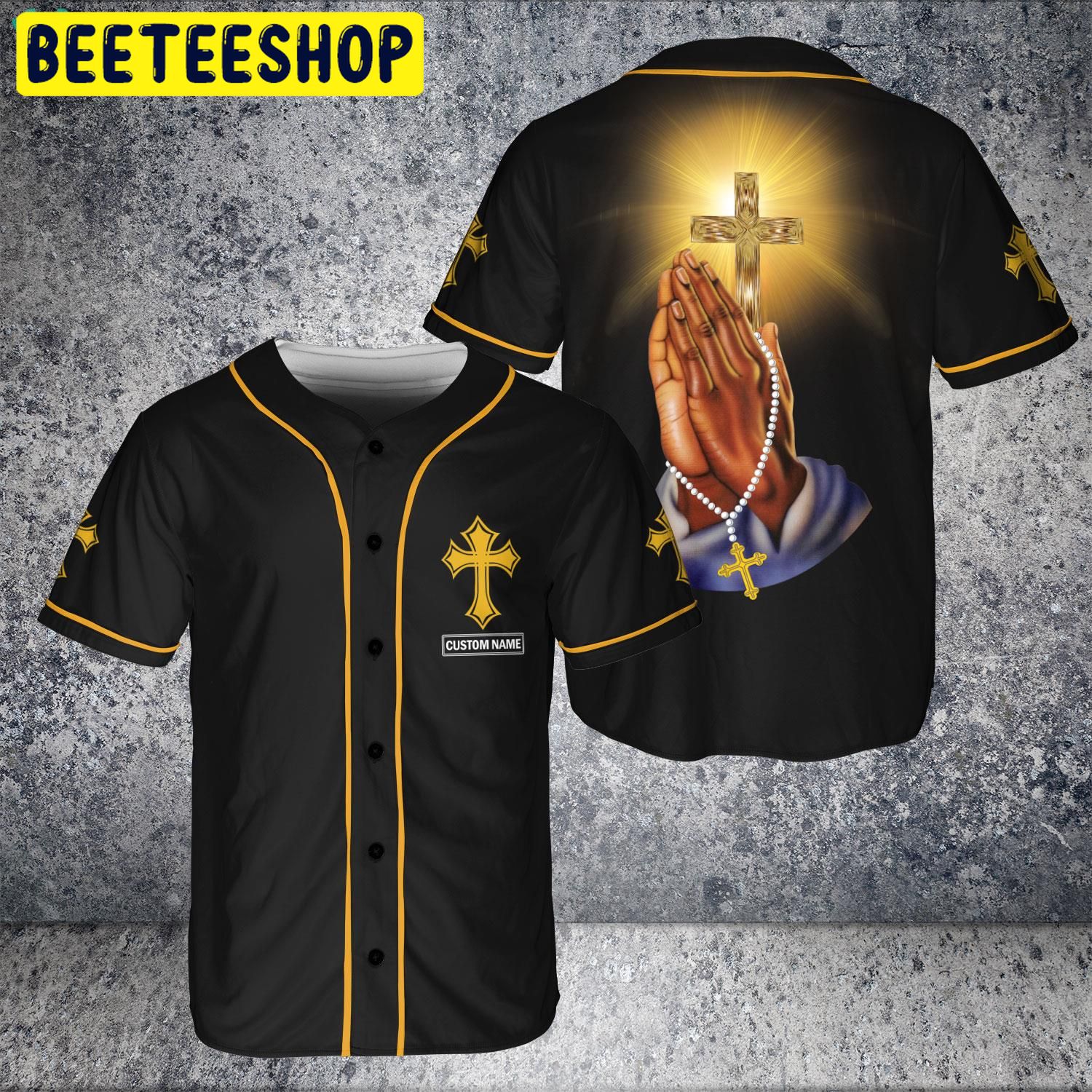 Custom Name Jesus Cross Baseball Jesus Christ Who Strengthens Me Trending Jersey Baseball