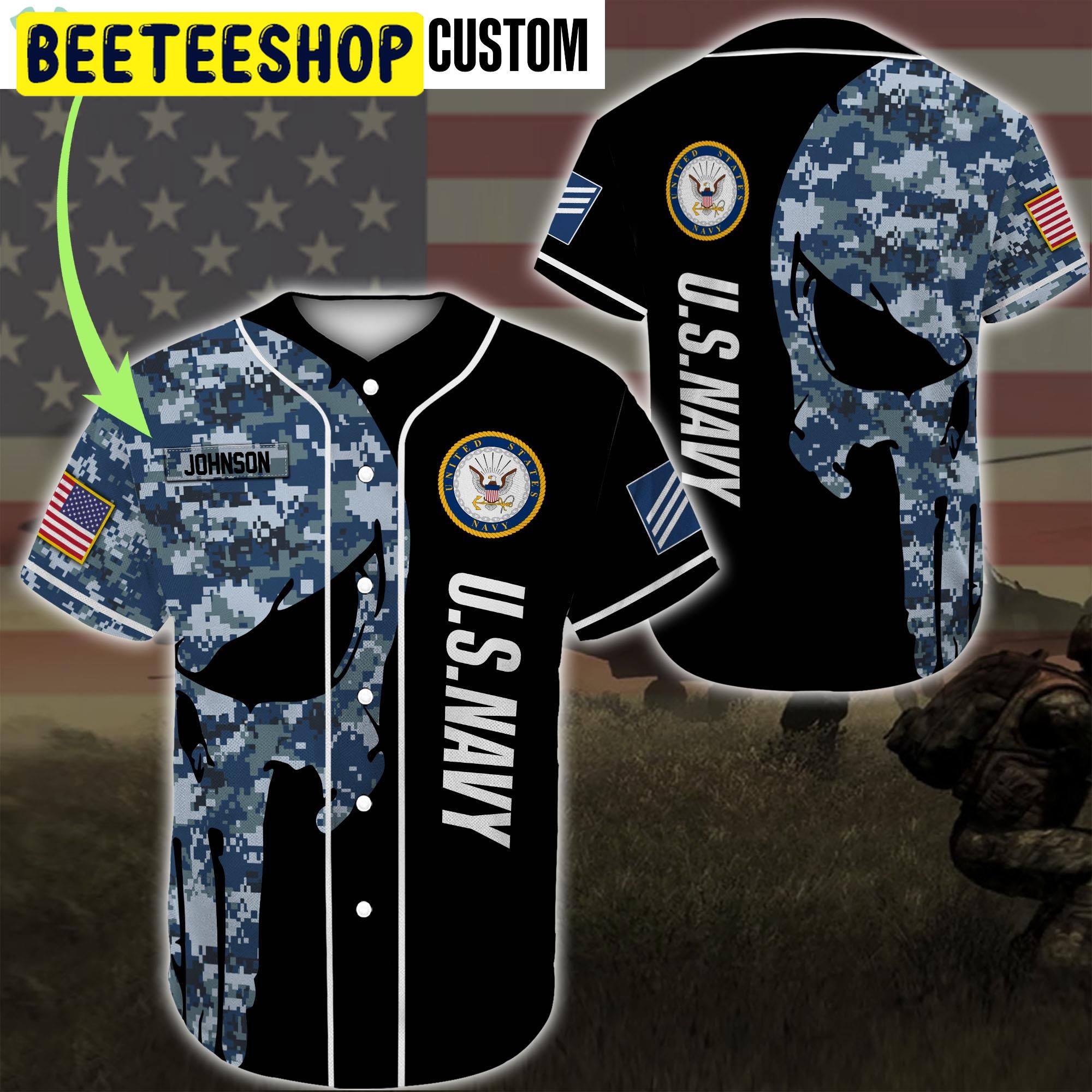 Custom Name United States Navy Trending Jersey Baseball