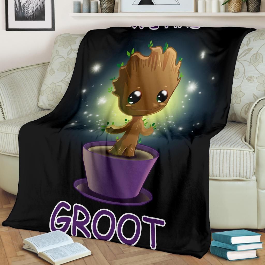 Cute Baby Groot Best Friends Best Seller Fleece Blanket Throw Blanket