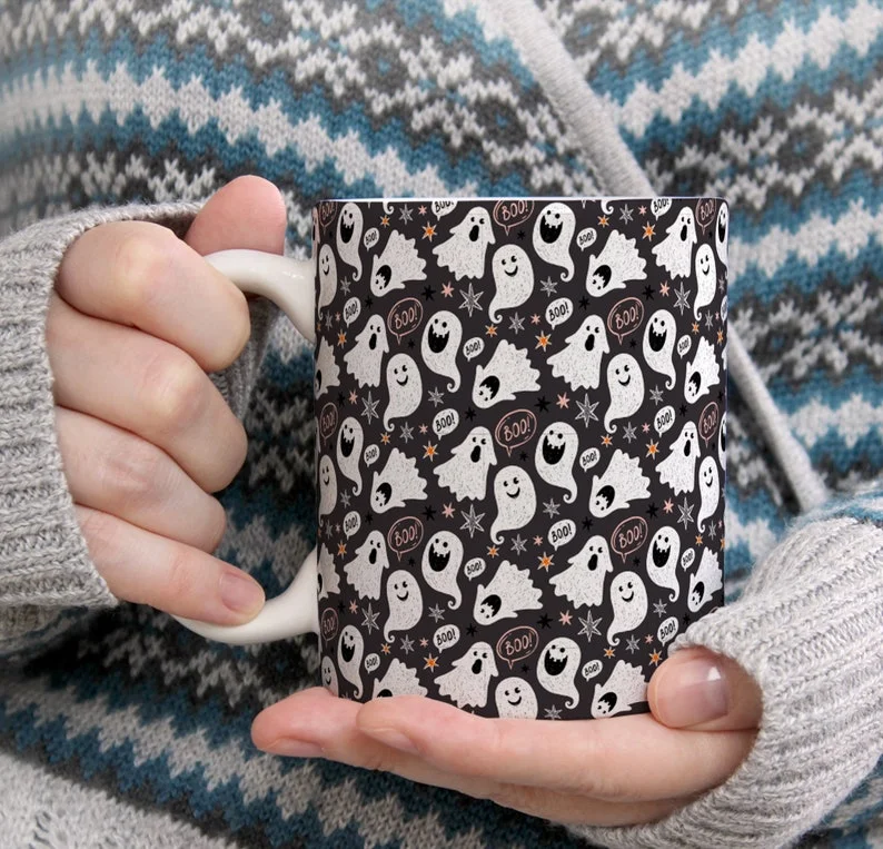 Cute Boo Ghost Halloween Gift Idea Mug