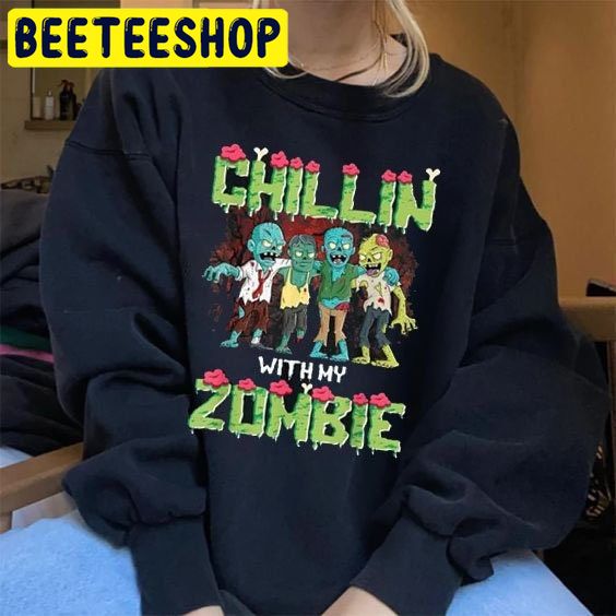 Cute Chillin With My Zombies HalloweenTrending Unisex Shirt