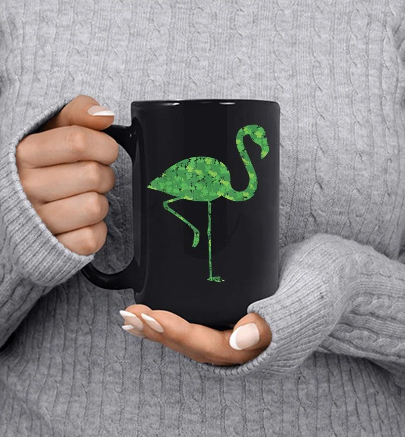 Cute Flamingo Shamrocks St Patricks Day Animal Lover Mug